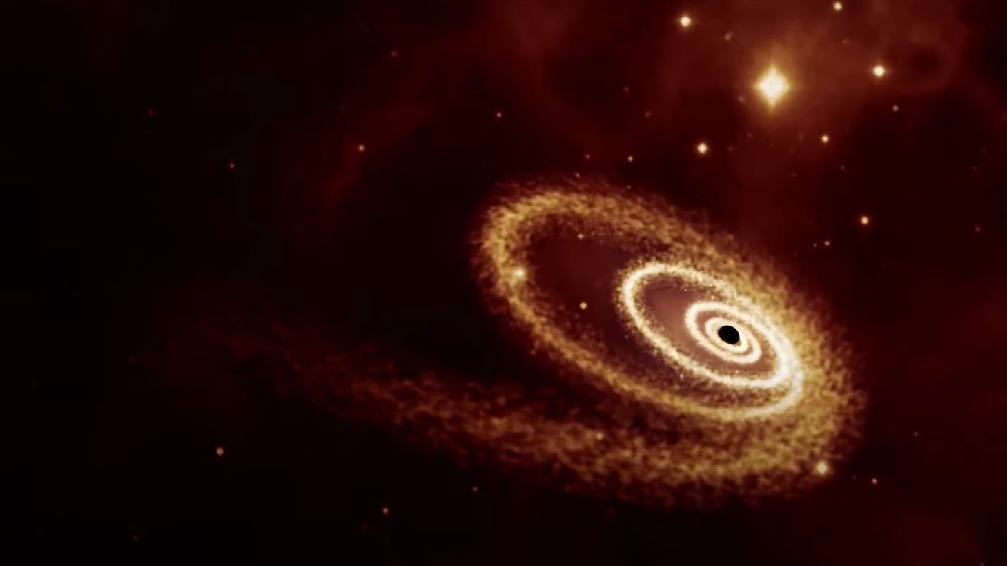 Звезда, масса которой втрое больше Солнца, подошла слишком близко к сверхмассивной черной дыре и была уничтожена ее гравитацией