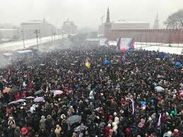 В Москве собралось  более 60 000 человек на патриотический митинг