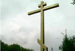 В Люблино спилен поклонный крест на месте строительства храма св. Татьяны