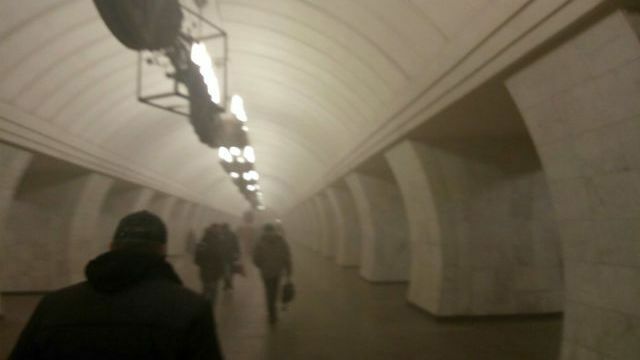Туман на станции «Чеховская» напугал пассажиров метро
