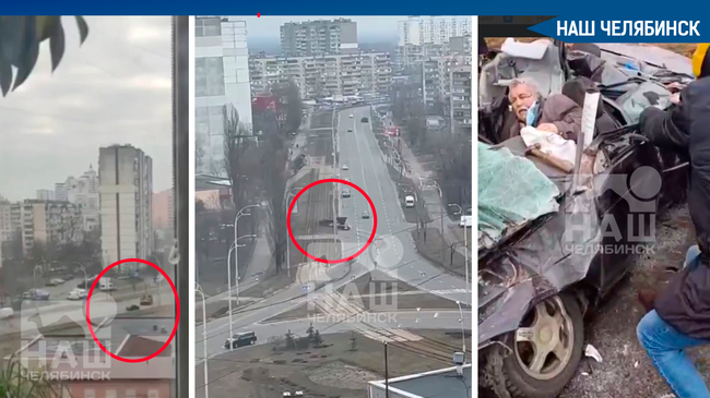 Осторожно фейк! в Киеве русский танк раздавил легковушку