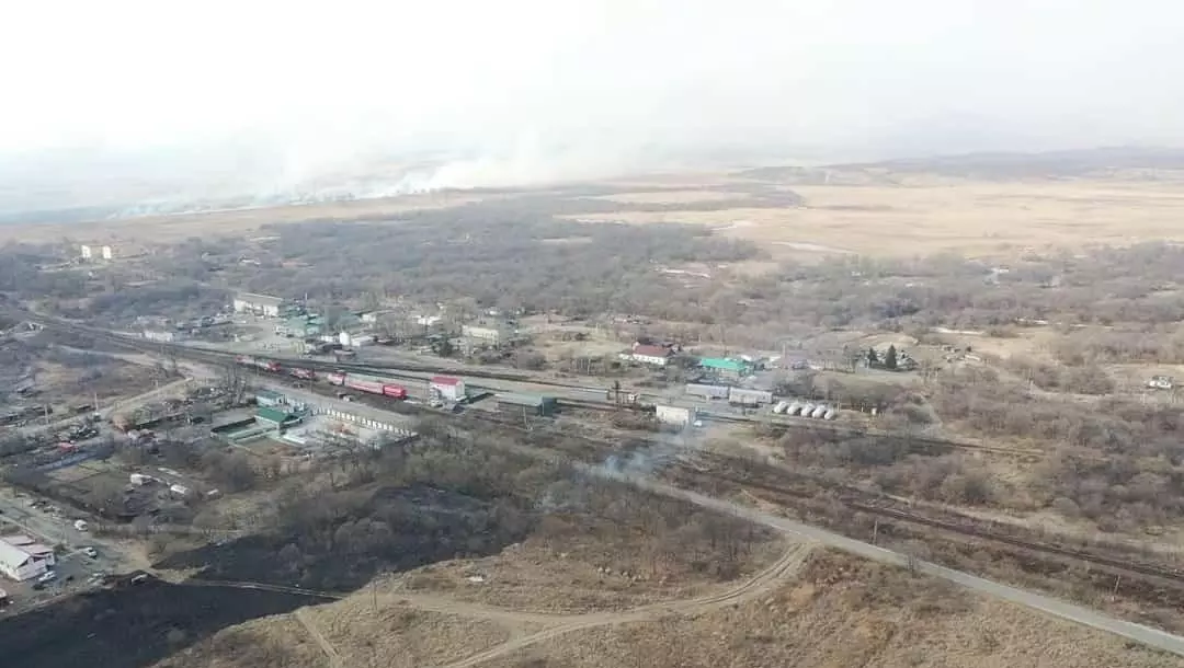 В Хасанском округе приморским пожарным удалось предотвратить переход пожара на населенные пункты.