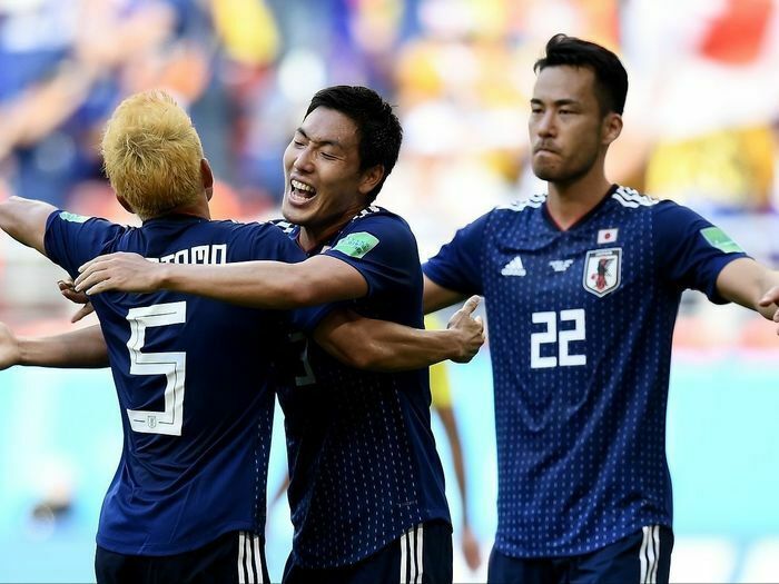 Сборная Японии обыграла колумбийцев со счётом 2:1
