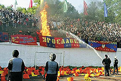 Самые громкие акции российских футбольных фанатов в сезоне-2005