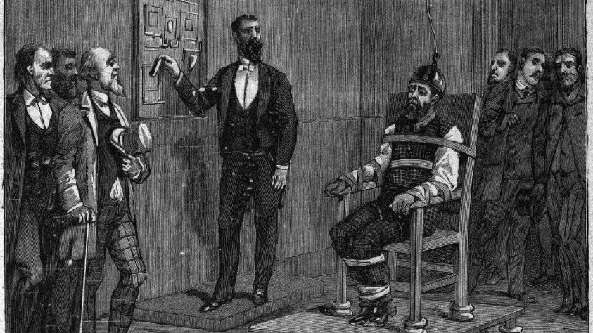 Электрический стул. Рисунок 1890 года.