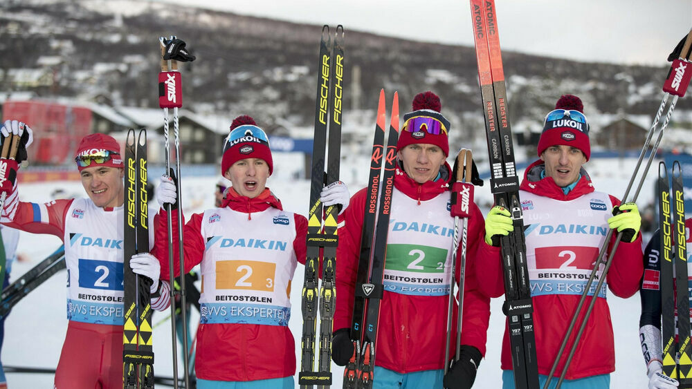 Российские лыжники взяли серебро в эстафете на чемпионате в Оберстдорфе