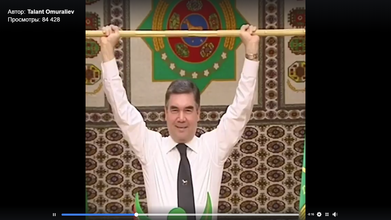 Видео дня: Президент Туркмении развлек голодающий народ штангой