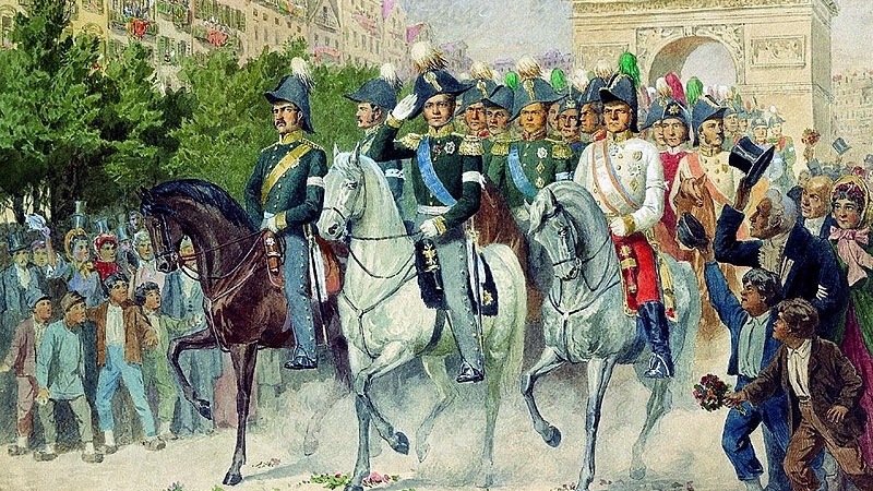 А.Кившенко. Русская армия входит в Париж в 1814 году
