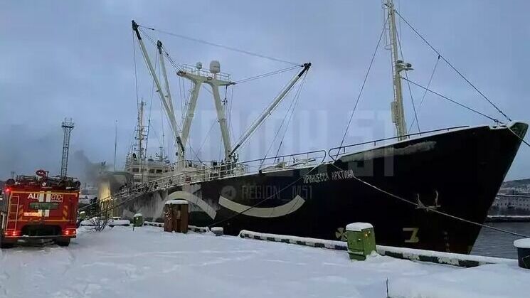 В порту Мурманска загорелось судно «Принцесса Арктики»