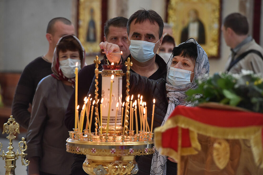 В России в пасхальных богослужениях при храмах приняли участие 1,6 млн верующих