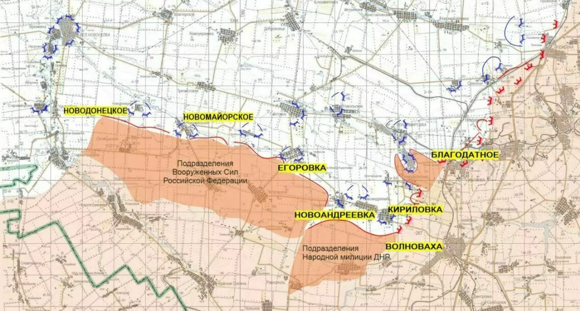 Минобороны опубликовало карту Украины с районами под контролем российских войск