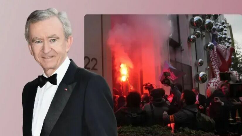 Война дворцам! В Париже сожгли офис самого богатого человека в мире (видео)