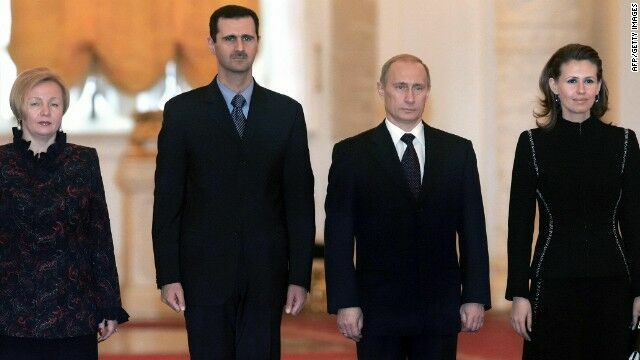  Асад с супругой в Москве. 2005-й год
