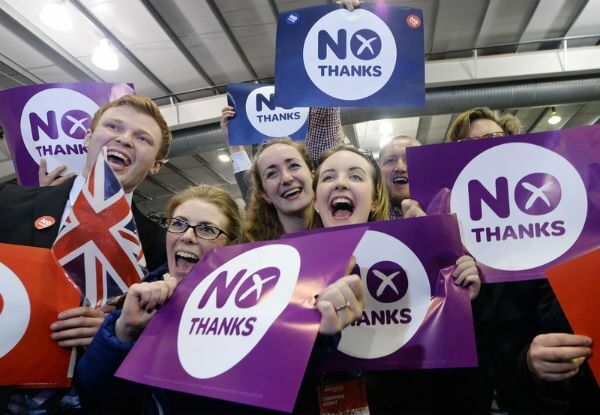 По итогам референдума Шотландия остается в составе Британии