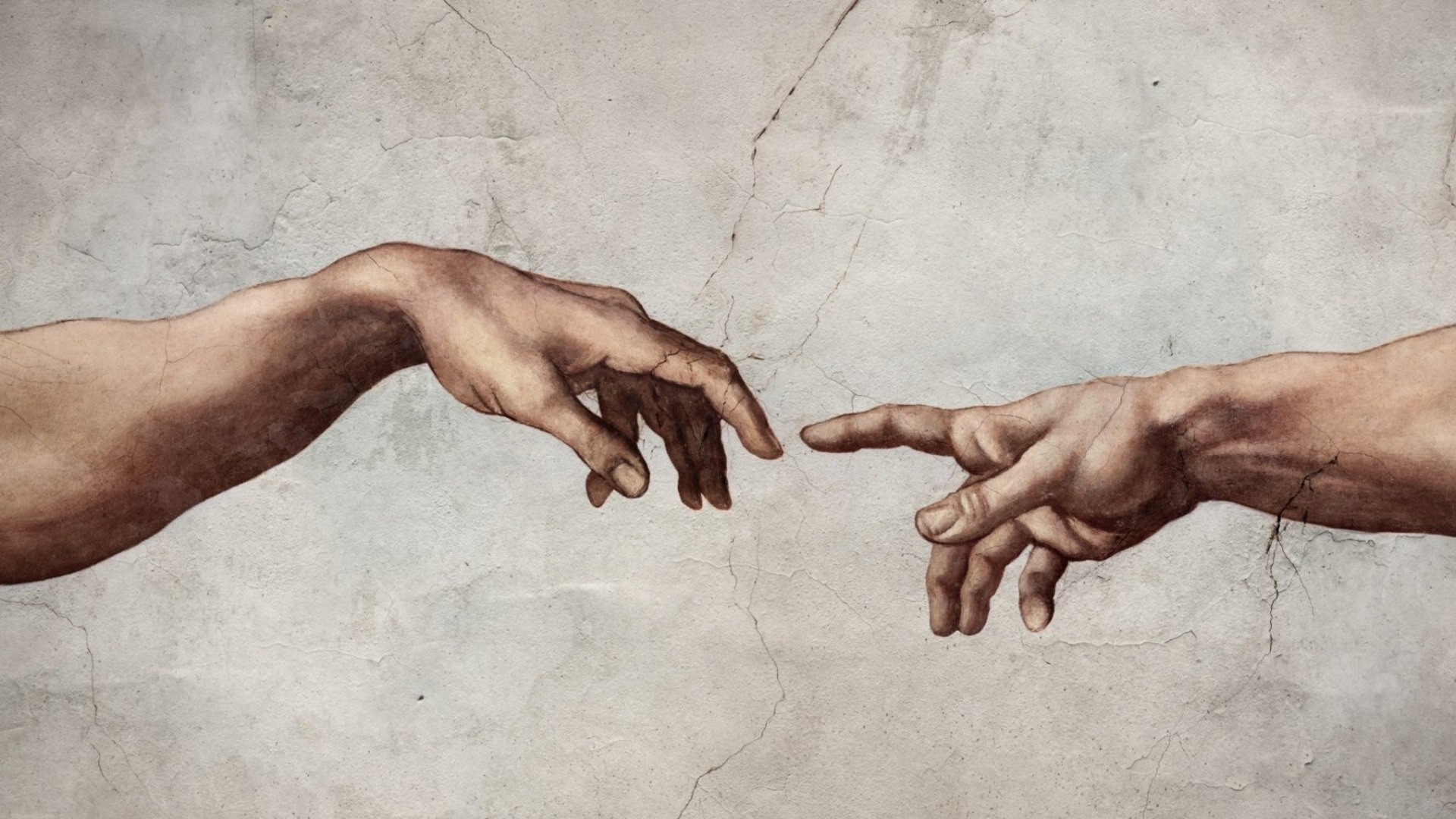 Микеланджело: Адам и Бог (фрагмент)