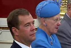 Королевский прием в Кремле: Медведев принял королеву Дании