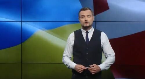 Телеведущий украинского канала также нецензурно обратился к Путину
