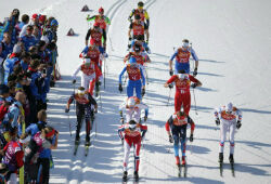 Российские лыжники завоевали серебро в эстафете на ОИ в Сочи
