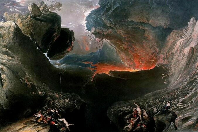 Картина художника Мартина Джона The Great Day of His Wrath (1853 г)