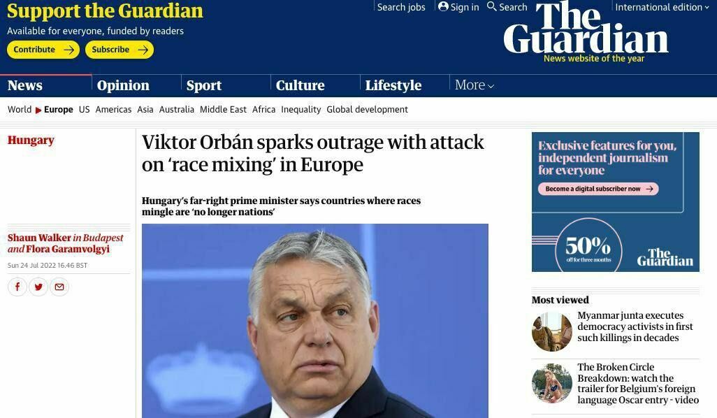 Скандал в Евросоюзе: премьер-министра Венгрии Виктора Орбана обвиняют в расизме