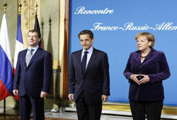 Медведев, Саркози и Меркель сообразят отмену виз на троих (ФОТО)