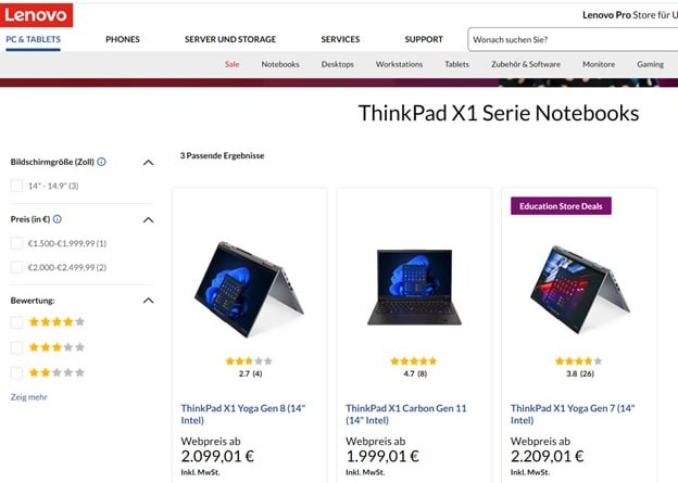 В германии ноутбуки Lenovo ThinkPad X1 в несколько раз дешевле, чем в России