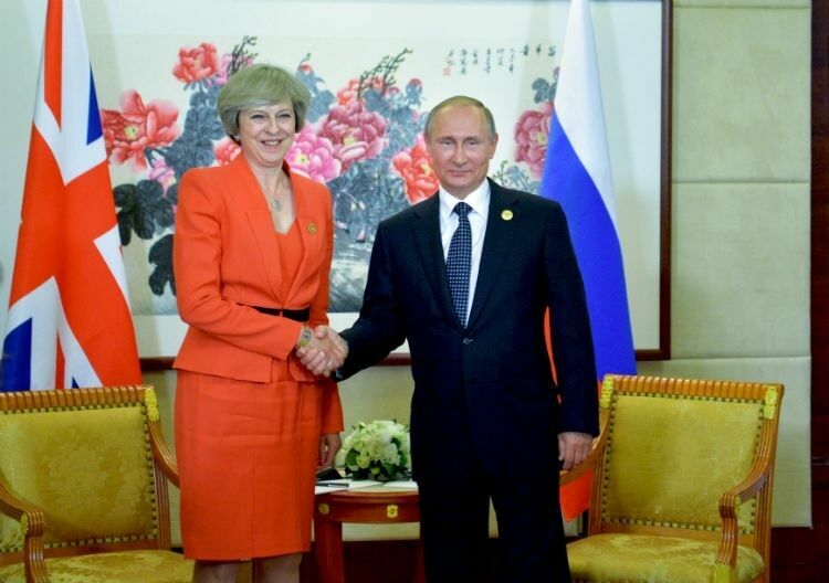 Путин впервые встретился с новым премьером Великобритании Терезой Мэй