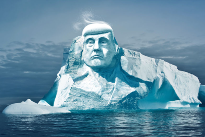 Экологи высекут гигантскую голову Трампа во льдах Арктики
