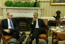 В Белом доме Яценюк и Обама обсудили отношения между Россией и Украиной