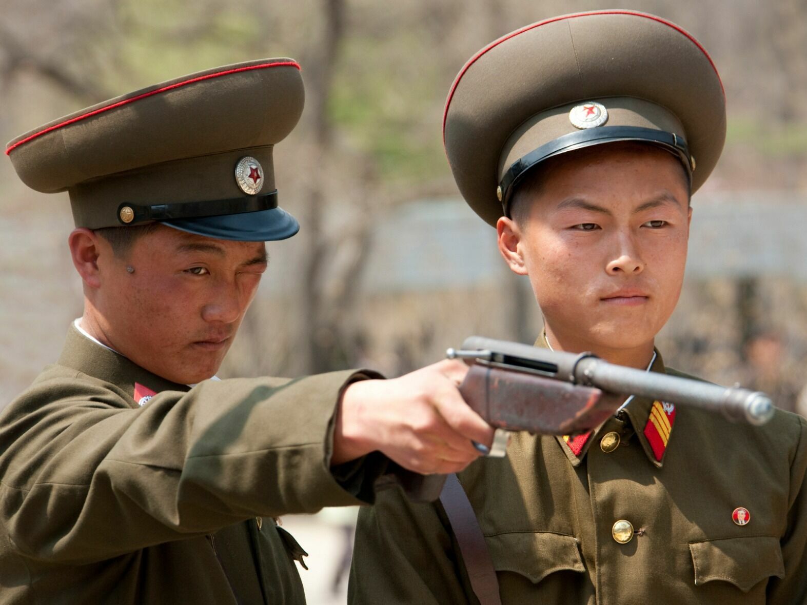 Пограничники  Северной Кореи: учебные стрельбы