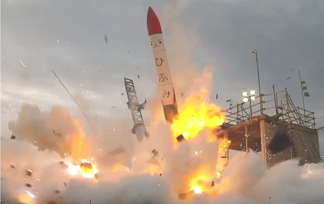 Видео дня: в Японии созданная на пожертвования ракета взорвалась