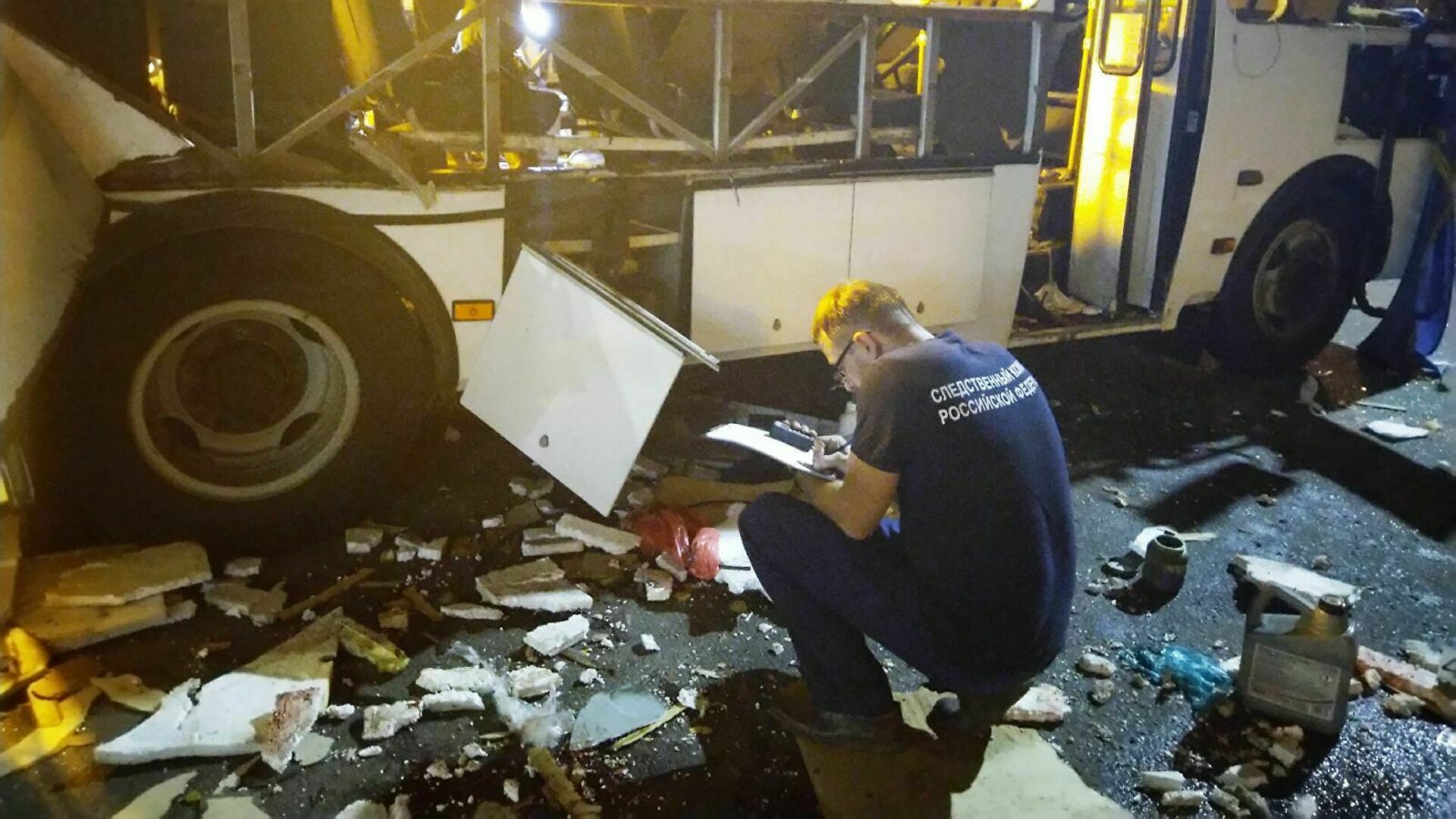 Перевозчик опроверг версию о взрыве газа в автобусе в Воронеже