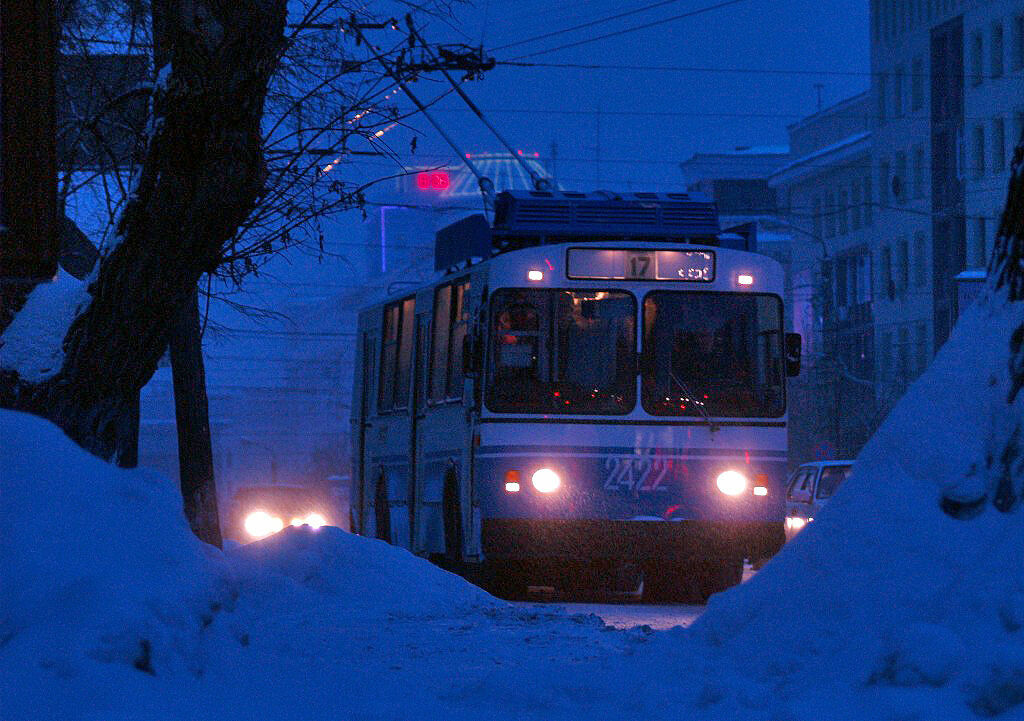Троллейбус вылетел на тротуар на северо-востоке Москвы