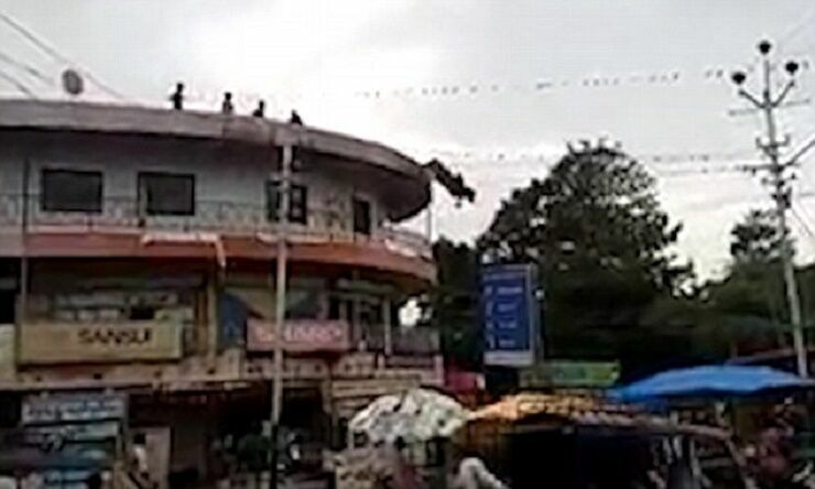 В Индии корова совершила суицид, прыгнув с третьего этажа (видео)
