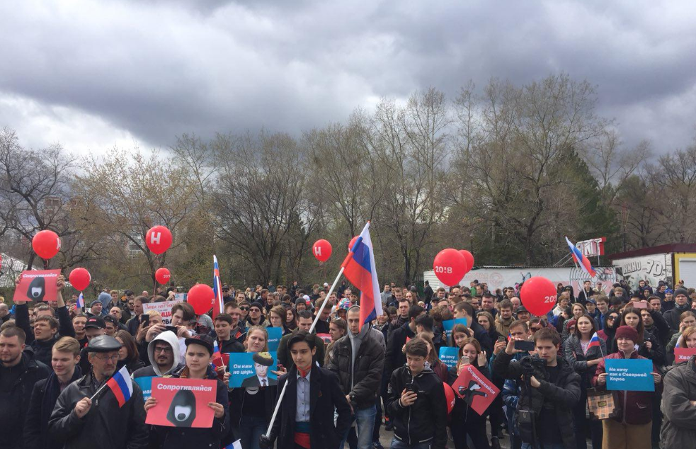 Митинги Навального на Дальнем Востоке собрали несколько сотен человек
