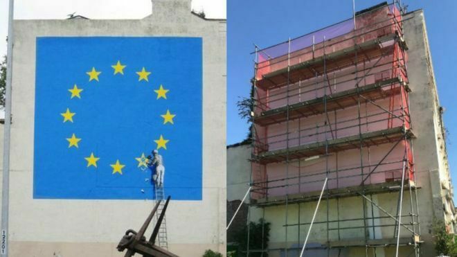 Британские власти закрасили граффити Бэнкси
