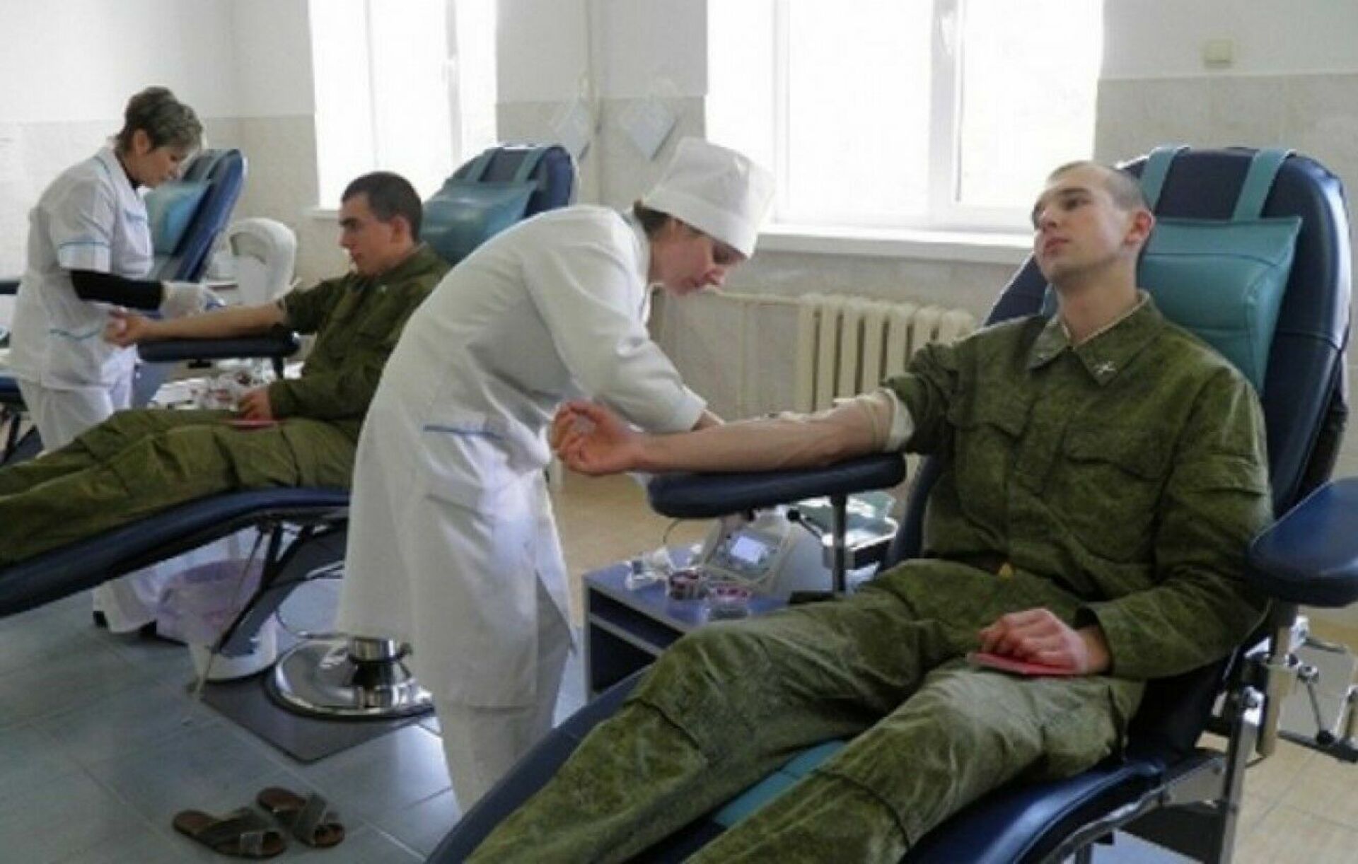 Военный врач в больнице