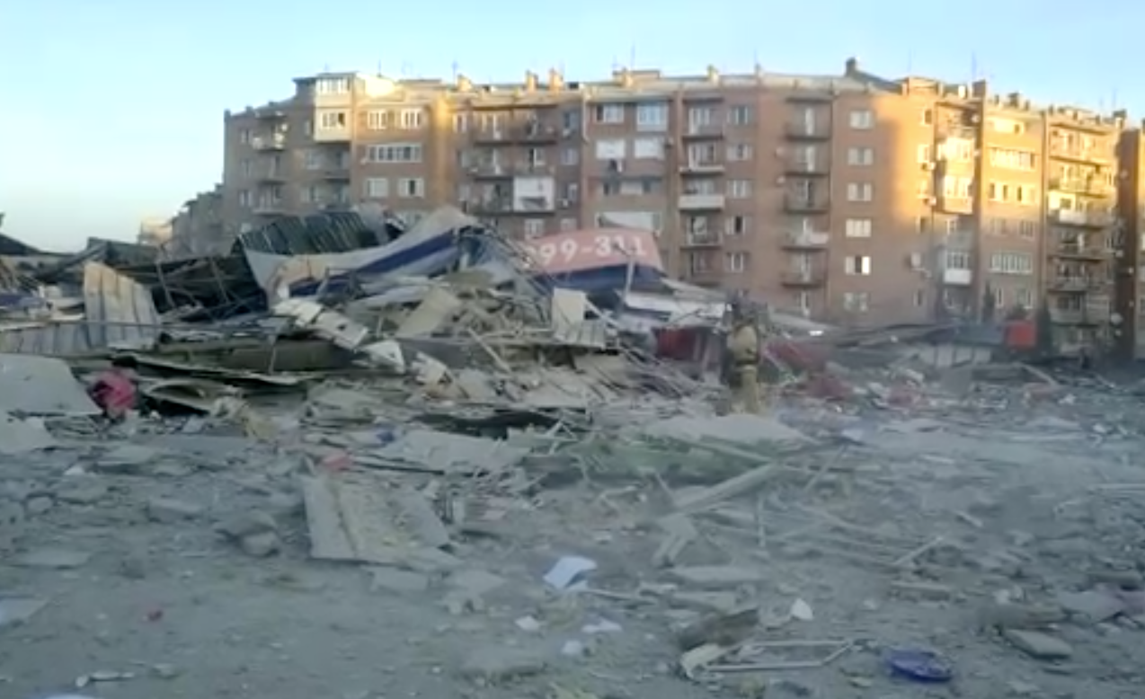 Мощный взрыв прогремел в супермаркете Владикавказа