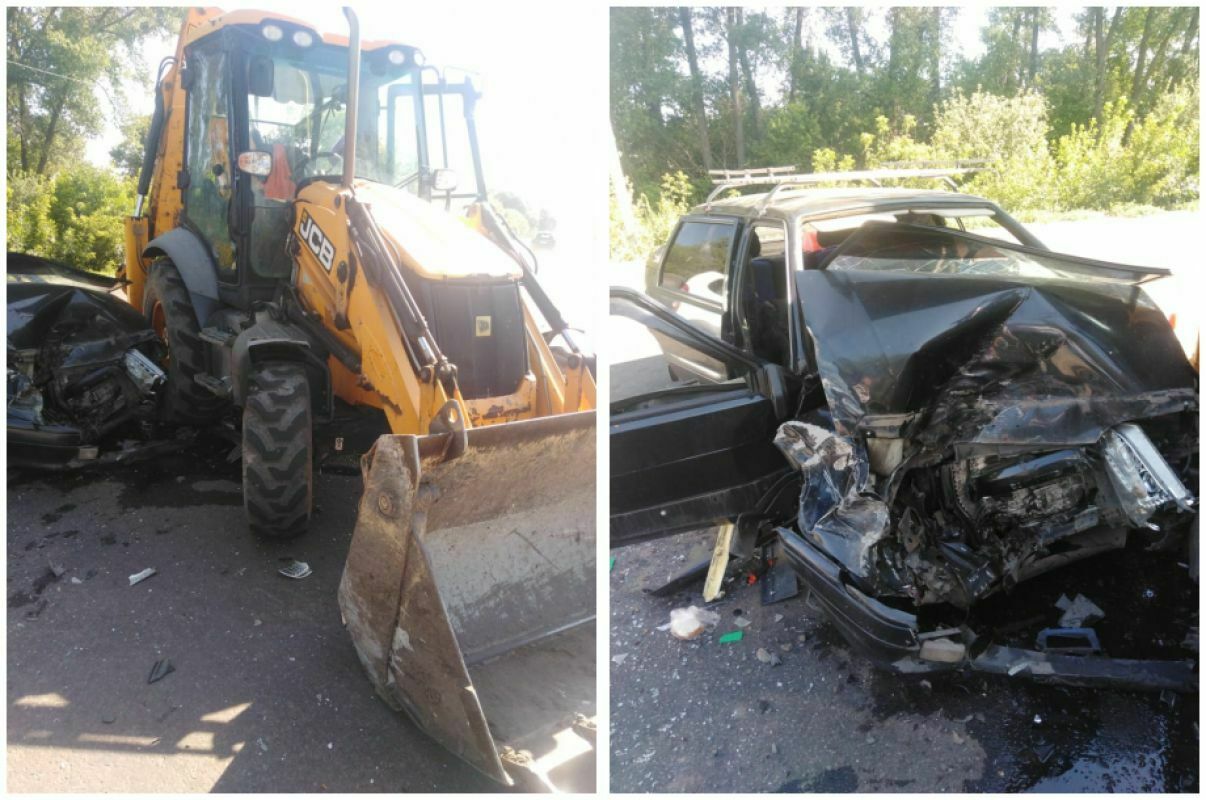 Водитель ВАЗ-2115 погибла при аварии с экскаватором в Воронежской области