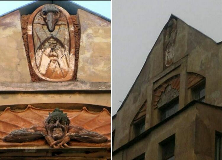 Неизвестные сбили скульптуру Мефистофеля с фасада исторического здания в Санкт-Петербурге