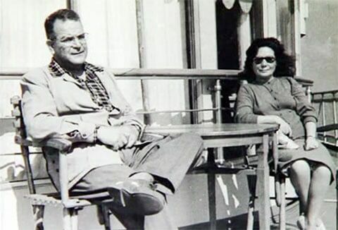 Меркадер с женой в Ленинграде, 1960-е.