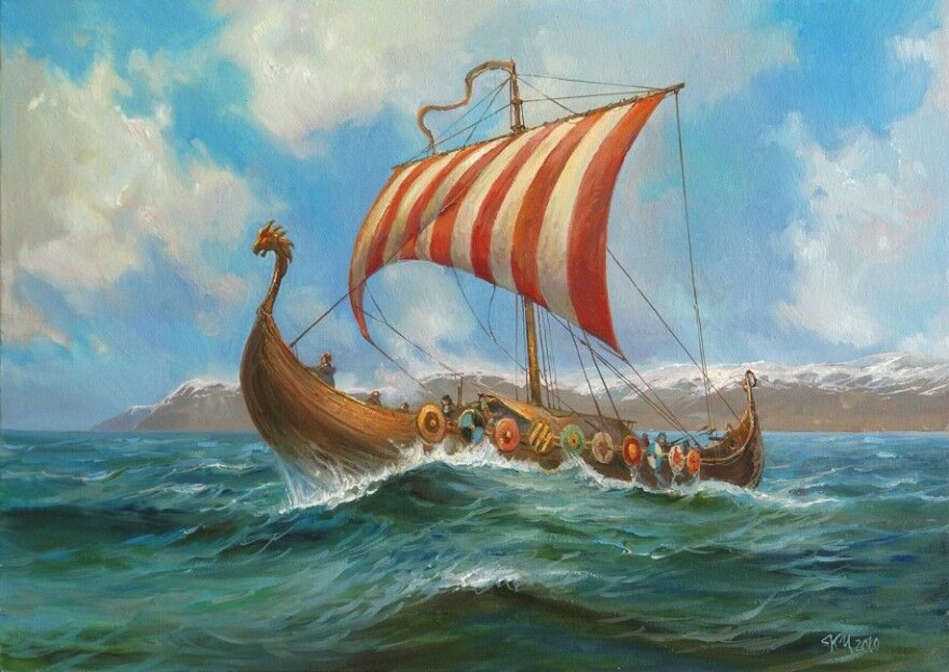 С каким океаном связан корабль викингов. Корабли Драккар норманнов. Боевой Драккар викингов. Боевой корабль викингов Драккар. Ладья викингов дракар.
