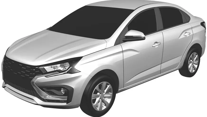 Появились патентные изображения и базовой модификации семейства Lada Iskra — это седан.