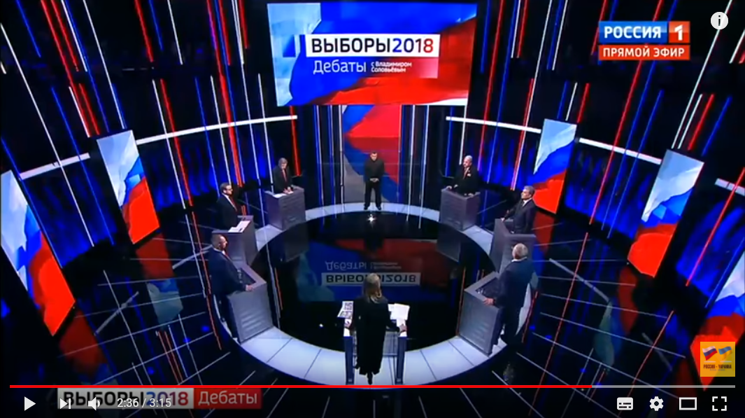 Жириновский нахамил Собчак на предвыборных дебатах, а она облила его водой