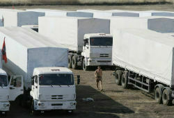 Красный Крест осматривает гуманитарный груз РФ, отправленный на Украину