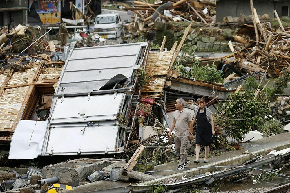 Более полусотни человек стали жертвами наводнения в Японии