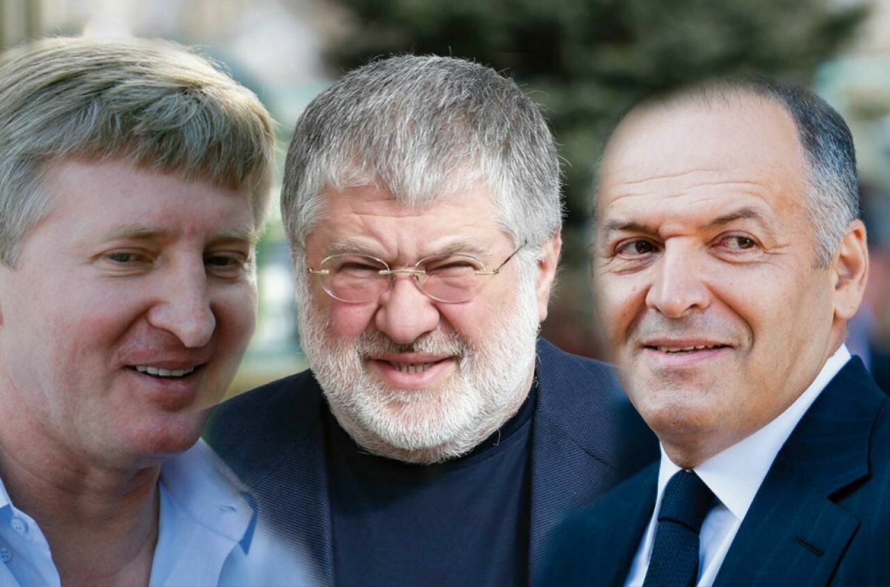 Три самых известных украинских олигарха: Ахметов, Коломойский и Пинчук