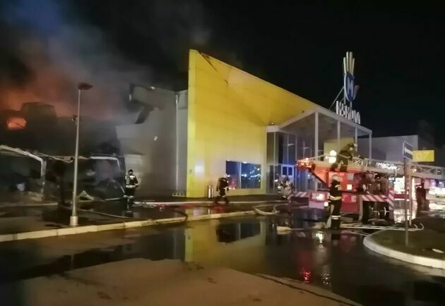 В Рязани сгорел крупный торговый центр