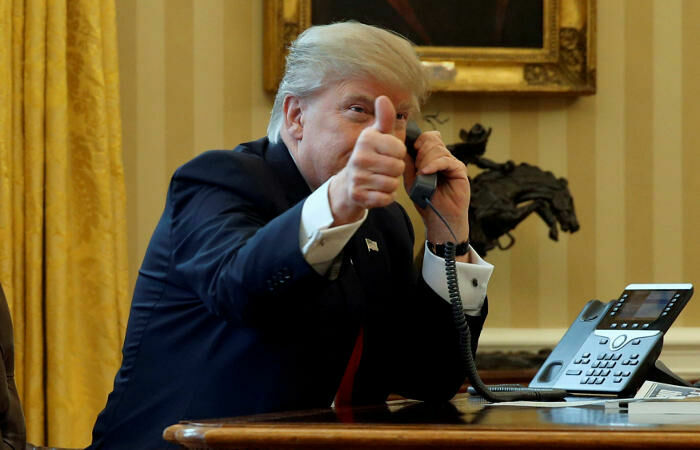 Трамп остался доволен телефонным разговором с Путиным