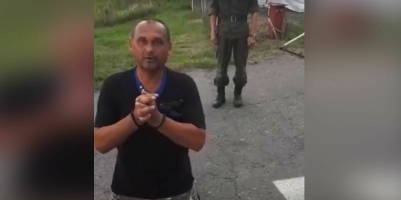 Через границу на коленях: украинский силовик умолял впустить его в Россию